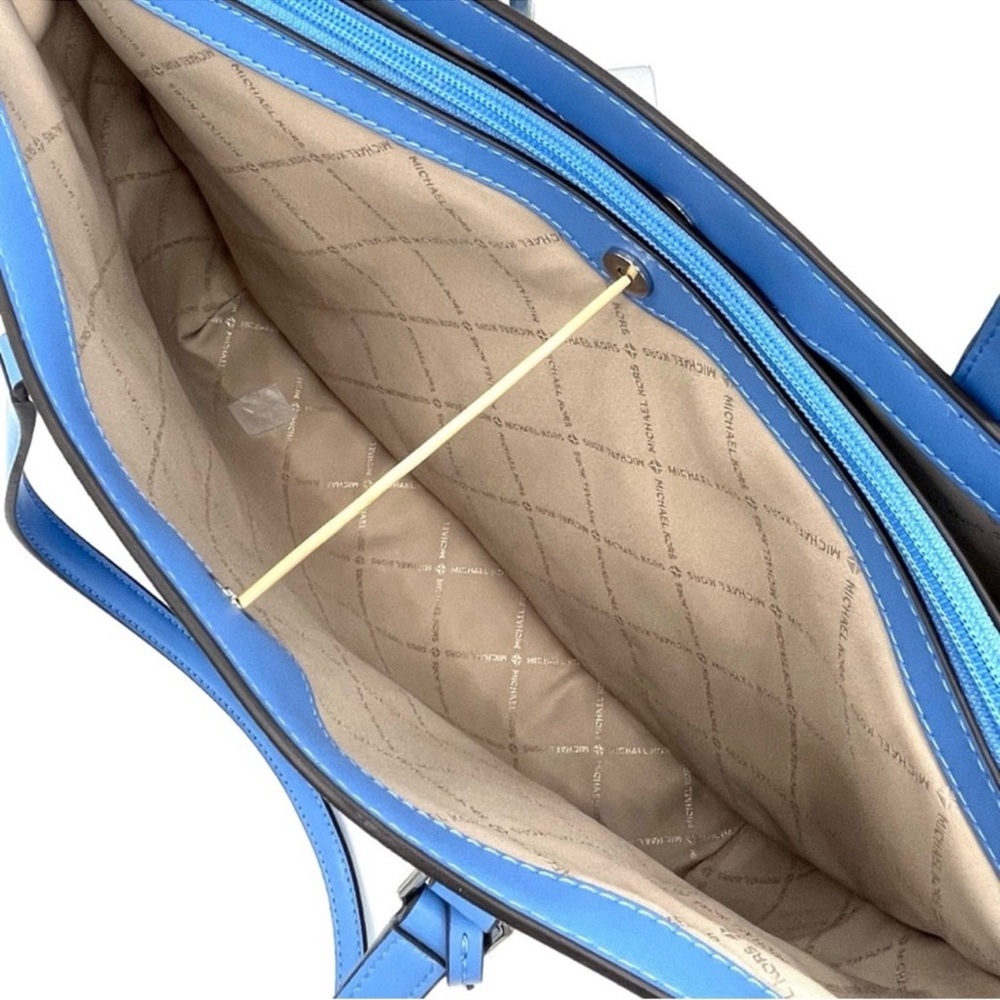 Michael Kors Bag Large Sheila Mf Tote Bag South Pacific Blue - Picture 10 of 13